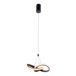 Pendente LED 3000K 20W Bivolt Ø20x18cm Metal e Silicone Preto