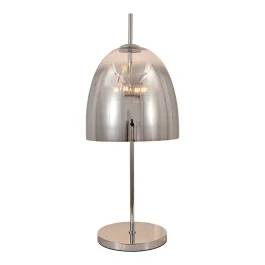 Luminária de Mesa 80xØ33cm Metal e Vidro Cromado