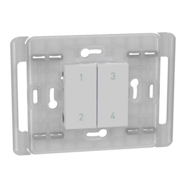 Matixgo - Controle sem fio de 4 cenários branco - Zigbee - Compatível Alexa/Siri/Google - Montagem em superfície