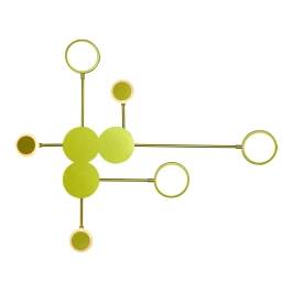 Arandela de Parede LED 3000K 30W Bivolt 81x99x10cm Metal e Silicone Dourado