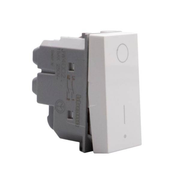 Matixgo - Interruptor bipolar 16AX 1M branco - 250V AC - Montagem embutida - Terminal parafusado