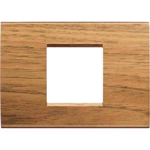 Placa Quadrada 2 Postos Central 4X2 - Noce Nazionale