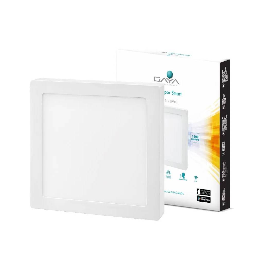 PLAFON SOBREPOR QUADRADO CCT SMART
