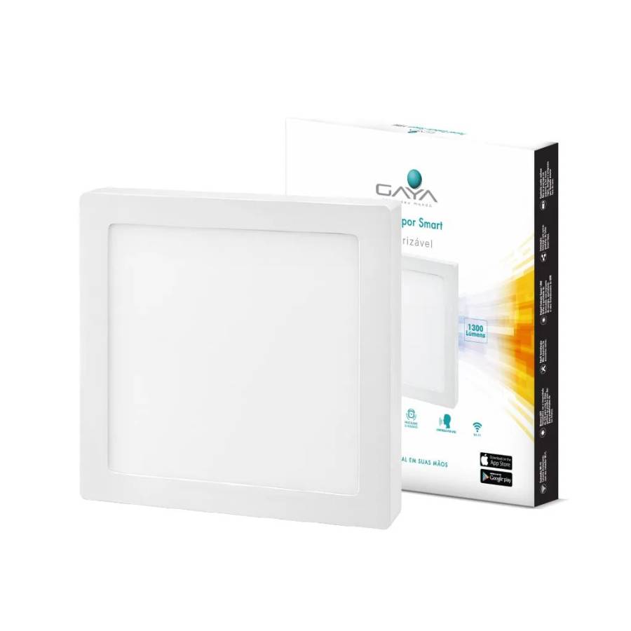 PLAFON SOBREPOR QUADRADO CCT SMART