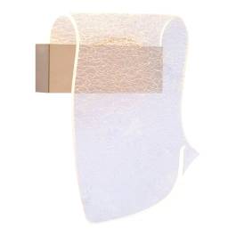 Arandela de Parede LED 3000K 3W Bivolt 25x18cm Metal e Acrílico Dourado