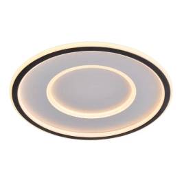 Plafon de Sobrepor LED Redondo 3000K 49W Bivolt Ø40cm Metal e Silicone Preto