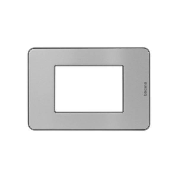 Placa 3 Postos 4X2 Aluminio Natural - MatixGO