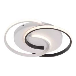 Plafon de Sobrepor LED 3000K/6000K Multitemperatura 44W Bivolt Ø40cm Alumínio e Silicone Preto