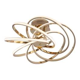 Plafon de Sobrepor LED 3500K 43W Bivolt Ø56x20cm Alumínio e Silicone Dourado