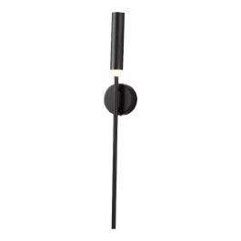 Arandela de Parede LED 3000K 7W Bivolt 65x10x7cm Metal e Acrílico Preto