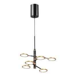 Pendente LED 3000K 30W Bivolt 60cm Metal e Acrílico Dourado