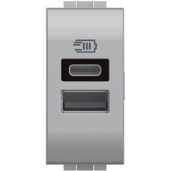 Carregador USB-A+C 15W 3A 1Mod Tech - New Ll