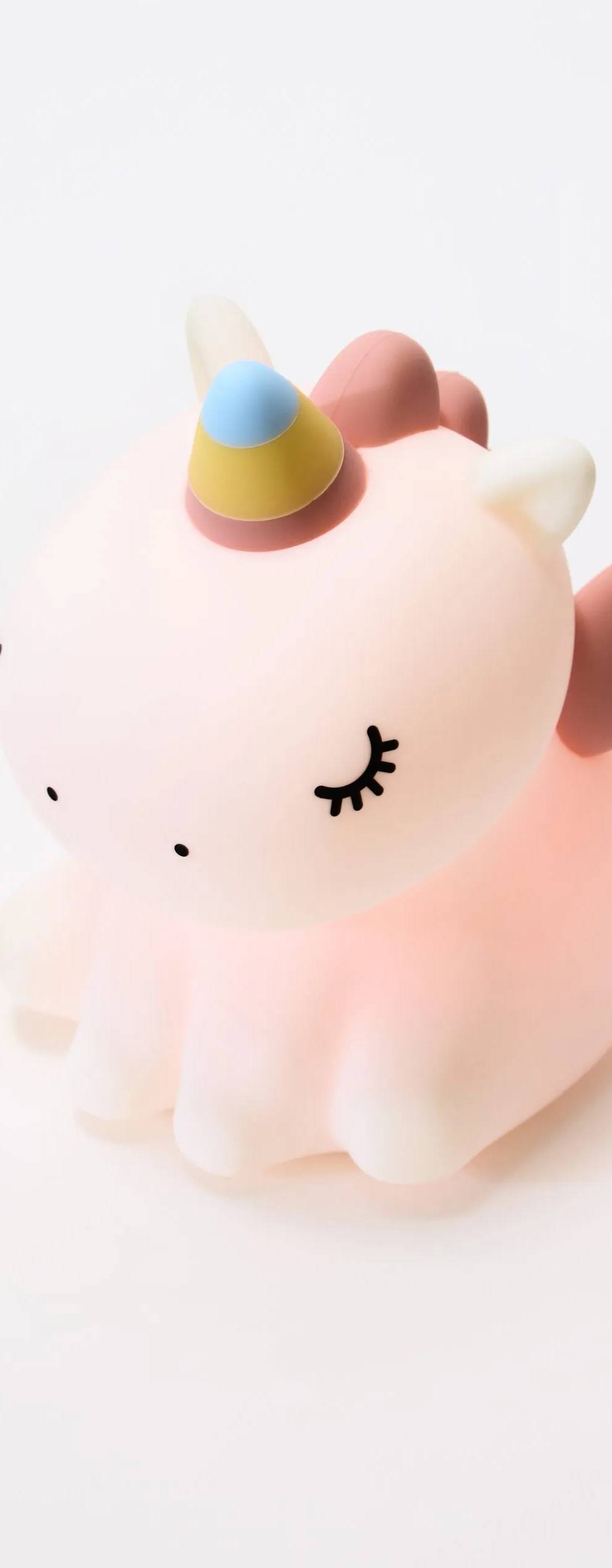 LUMINÁRIA INFANTIL SQUISHY UNICÓRNIO MULTICOLORIDO