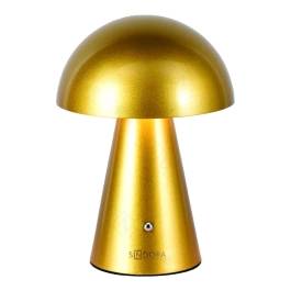 Luminária de Mesa LED Carregamento USB 3000K/6000K Multitemperatura 2W Bivolt 21xØ10cm Metal Dourado