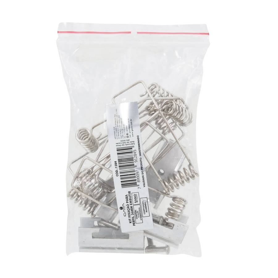 KIT FIXAÇÃO PARA PERFIL 36MM EMBUTIR
