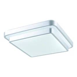 Plafon de Sobrepor LED 3000K 4000K 6000K Multitemperatura 120W Bivolt 50x50cm Metal e Acrílico Prata