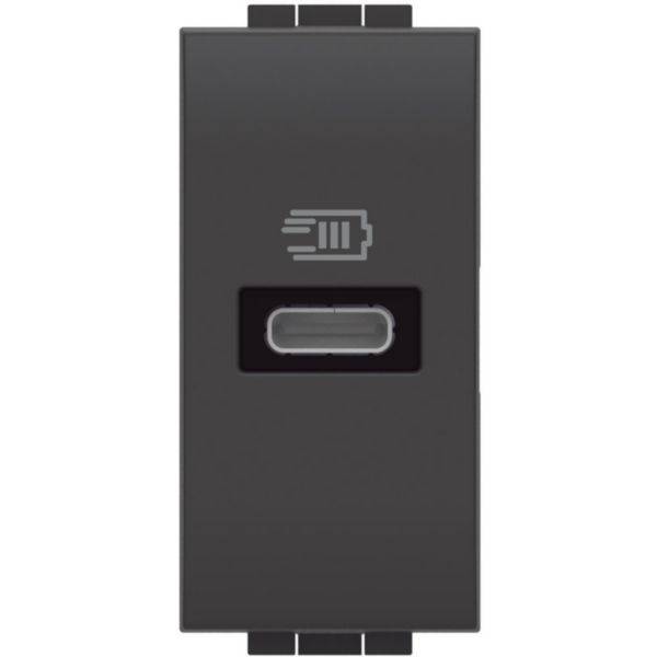 Carregador USB Tipo C Pd 20W 1M Anthracite - Living Light