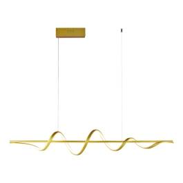 Pendente LED 3000K 36W Bivolt 100cm Alumínio e Silicone Dourado