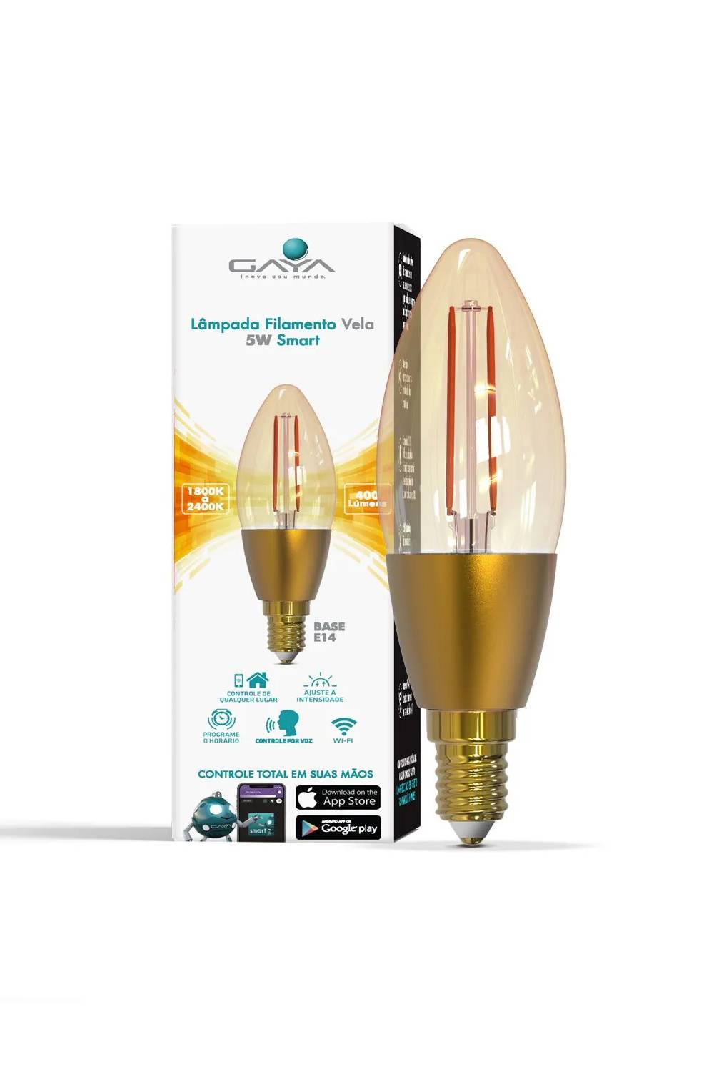 LÂMPADA FILAMENTO VELA SMART 5W