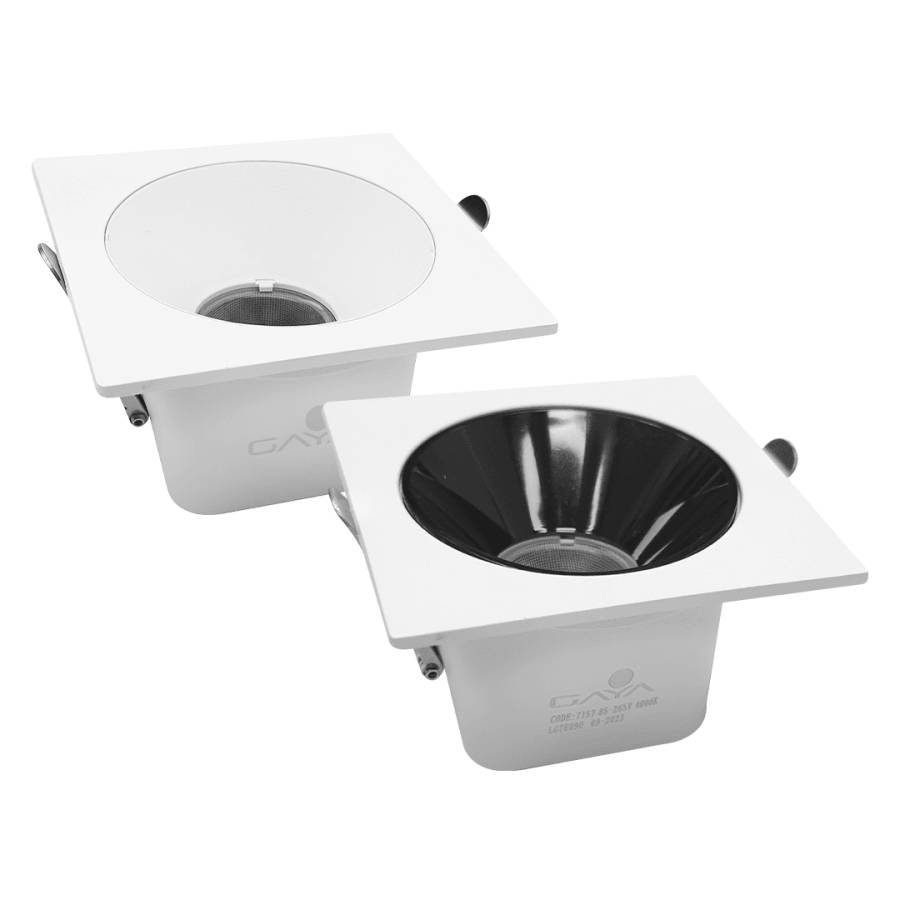 SPOT MIRA EMBUTIR QUADRADO BRANCO 18W IRC 90