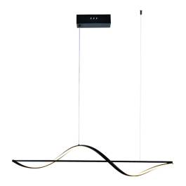 Pendente LED 3000K 30W Bivolt 120cm Alumínio e Silicone Preto