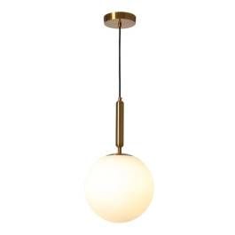 Pendente Ø20cm Metal e Vidro Bronze e Fosco