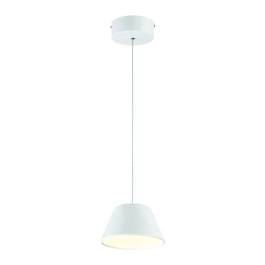 Pendente LED 3000K 9W Bivolt Ø16x10cm Metal e Acrílico Branco