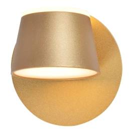Arandela de Parede LED 3000K 14W Bivolt 12x12cm Metal e Acrílico Dourado