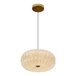 Pendente LED Redondo 3000K/4500K/6000K Multitemperatura 24W Bivolt Ø39x18cm Metal e Policarbonato Branco