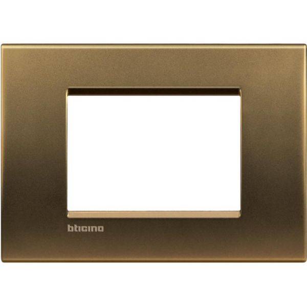 Placa Quadrada 3 Postos 4X2 - Bronzo