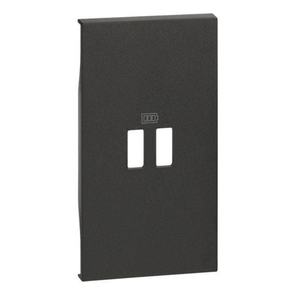 Tampa Para Tomada Carregador USB 2M Black - Living Now
