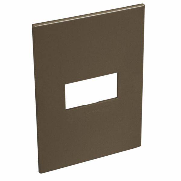 Placa 1 Posto 4X2 Quadrados Dark Bronze Arteor