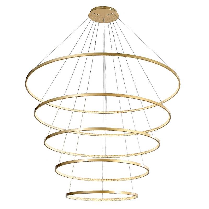 Pendente Led Aluminio Dourado 157w 3000k Milano