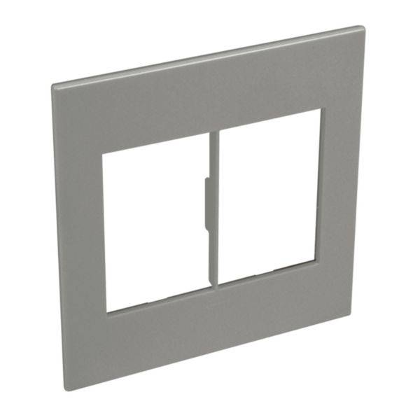 Placa 3+3 Postos 4X4 Quadrados Magnesium Arteor