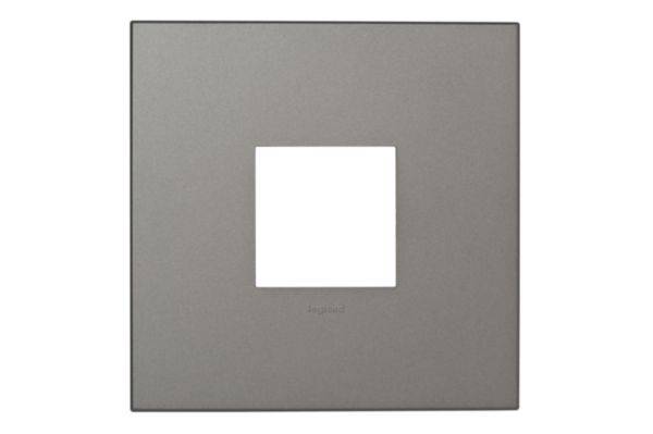 Placa 2 Postos 4X4 Quadrados Magnesium Arteor