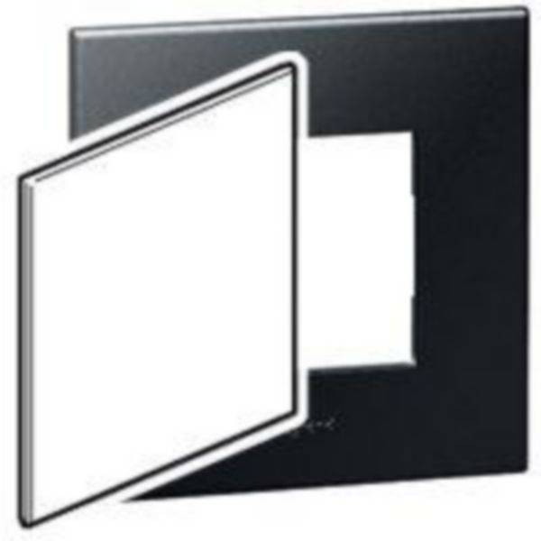 Arteor - Placa cega 4x4 graphite - Plástico termoplástico - IP40 - Fecho rápido