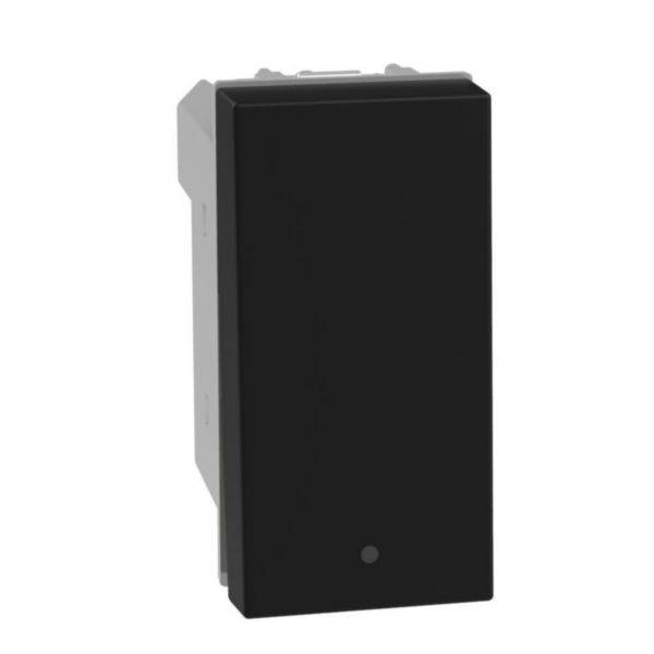 Matixgo - Interruptor simples 1M 10AX preto - Montagem embutida - Terminal parafusado - Grau de proteção IP20