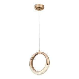 Pendente LED 3000K 5W Bivolt Ø20cm Metal e Acrílico Dourado
