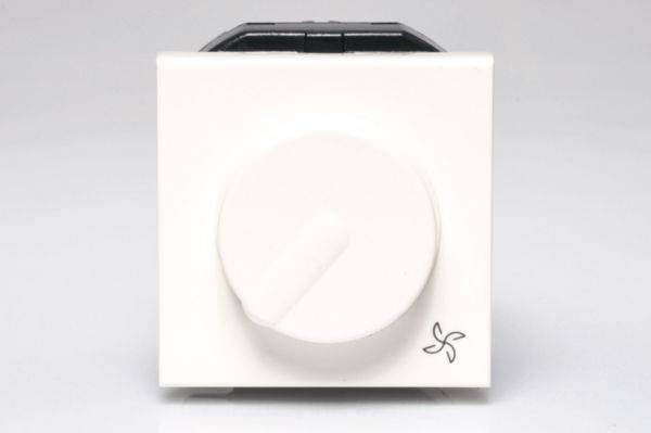 Controle Ventilador Rotativo 400Va Quadrado Branca
