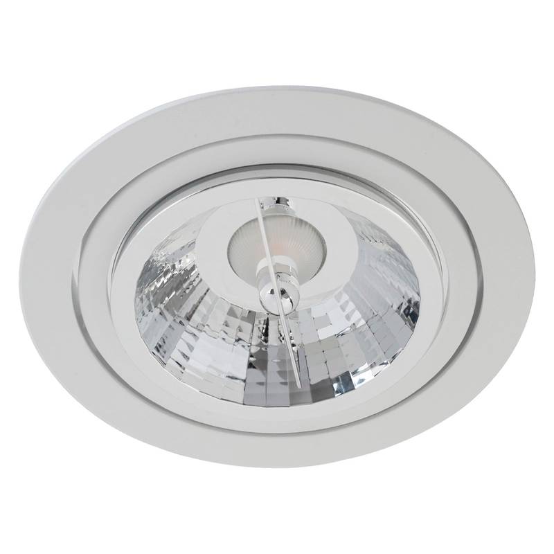 Plafon De Embutir Redondo Aluminio Branco 2cmx15,7cm Delfi