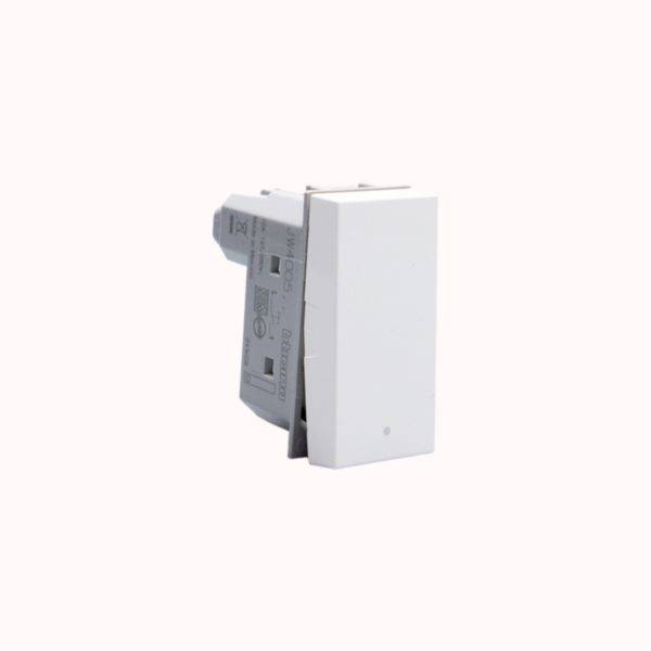 Matixgo - Pulsador 1M branco - 10A 250V AC - Contato NA - Montagem encastrada