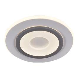 Plafon de Sobrepor LED Redondo 3000K 27W Bivolt Ø24cm Metal e Acrílico Branco e Cinza