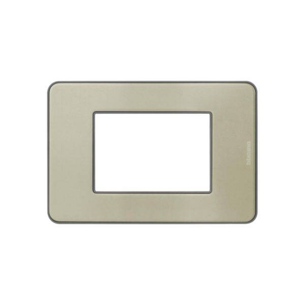 Placa 3 Postos 4X2 Aluminio Perola - MatixGO