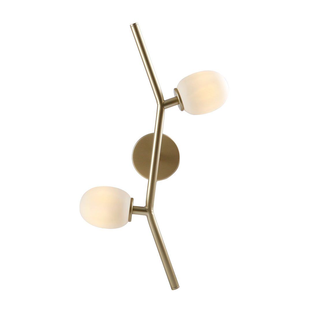 Arandela Olive Dourado com Branco