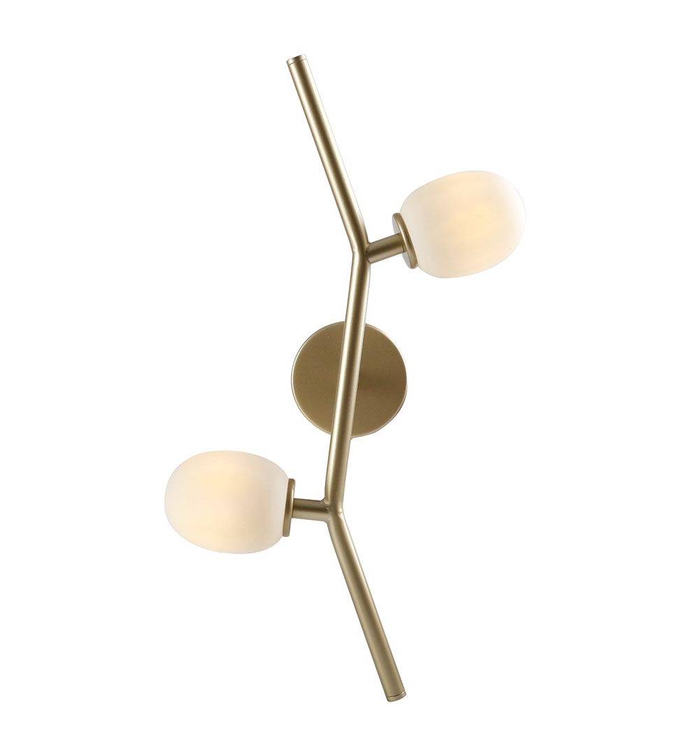 Arandela Olive Dourado com Branco