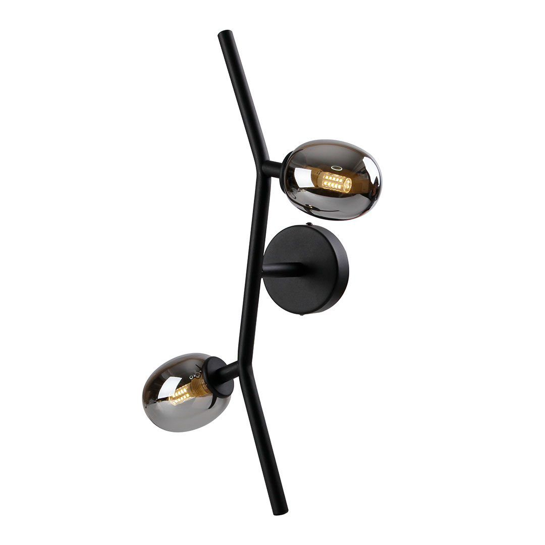 Arandela Olive Preto com Fumê