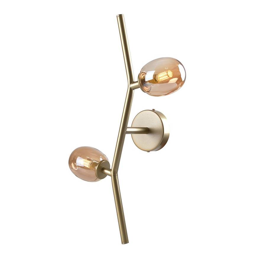 Arandela Olive Dourado com Âmbar