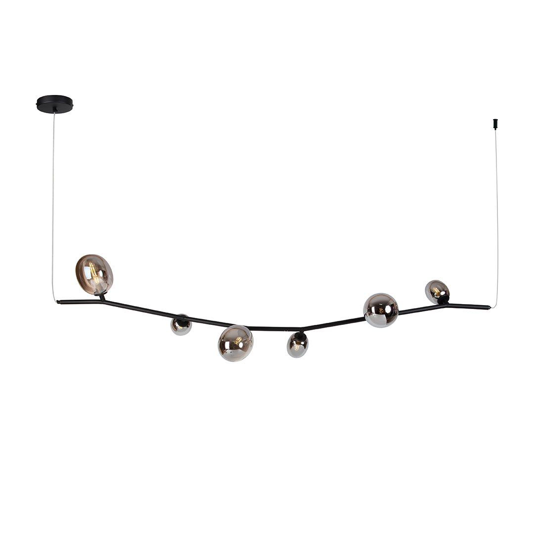 Pendente Olive Horizontal Preto com Fumê