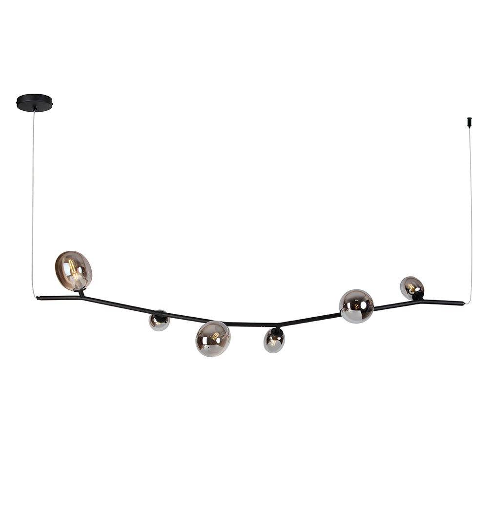 Pendente Olive Horizontal Preto com Fumê