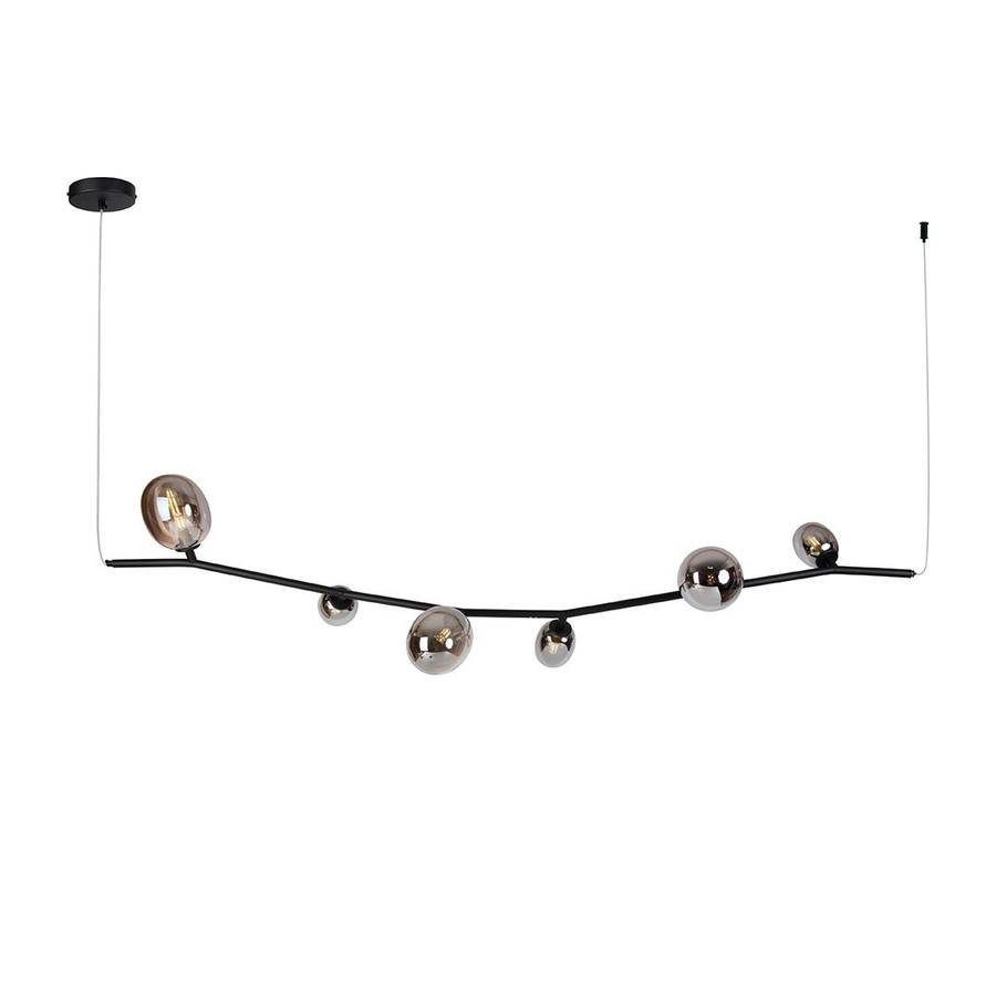 Pendente Olive Horizontal Preto com Fumê